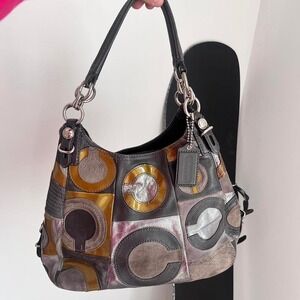 blue red leather coach backpack Coach Pennie Backpack 22 In Colorblock